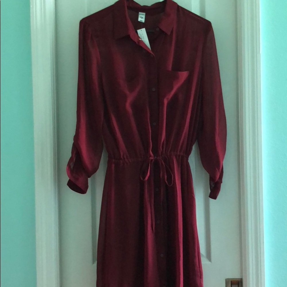 NWT Old Navy Sheer shirt dress